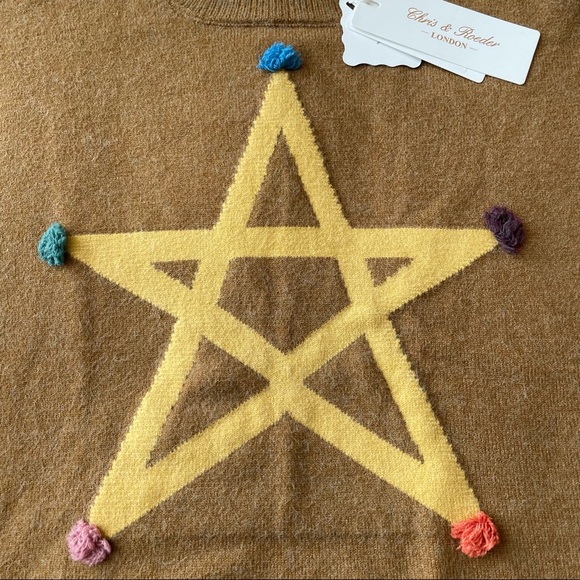 Star Cashmere Wool Blended Sweater - Picture 2 of 9